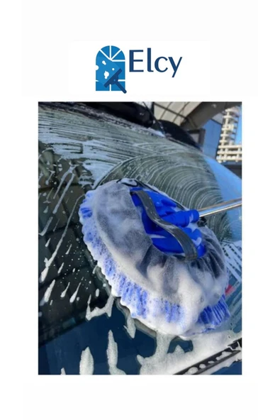 ELCY Mikrofiber Makarna Teleskopik Sopalı Oto Araba Yıkama Temizleme Fırçası