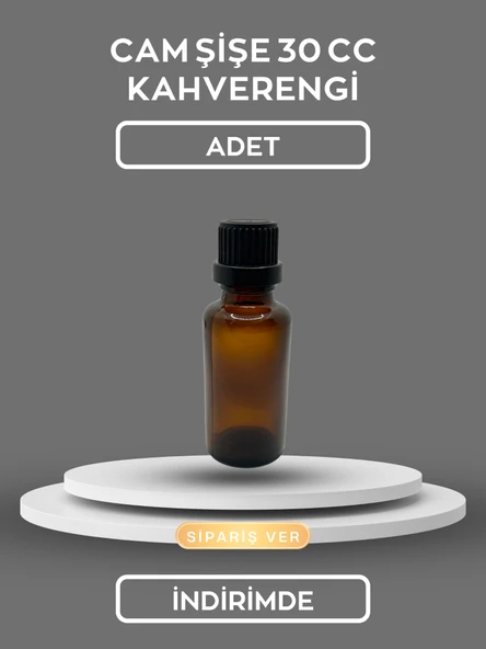 CAM ŞİŞE 30 CC (KAHVERENGİ) AMBER