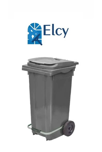 ELCY 120 LT Gri Metal PEDALLI Çöp Konteyneri (Isıya Dayanıklı)