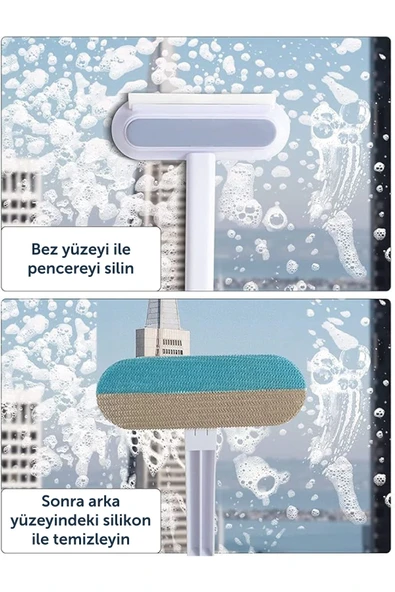 İronika Çok Amaçlı Pratik Cam Temizleyici Kıl Tüy Toplayıcı Halı Kanepe Koltuk Temizleyici - 2