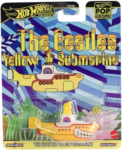 Hot Wheels Premium Pop Culture The Beatles Yellow Submarine Metal Araba - JBL74/HXD63