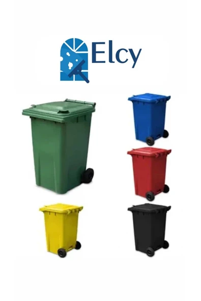 ELCY 240 LT 5 Adet Tüm Renkler Plastik Çöp Konteyneri Isıya Karşı Dayanıklı