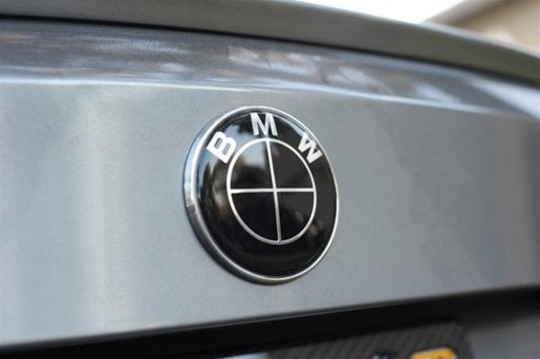 BMW 72 mm Arka Bagaj Amblem Logo Siyah - 4