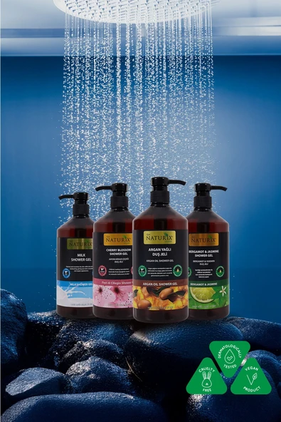 Bergamot & Yasemin Duş Jeli - Ferahlatıcı, Aromatik ve Nemlendirici Günlük Temizlik Jeli 1000ml - 4