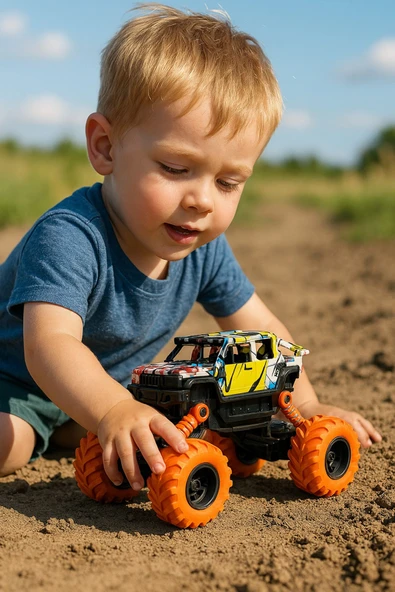 Amortisörlü Çek Bırak 4x4 Jeep Oyuncak Araba - 3