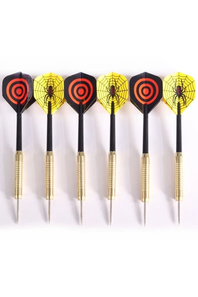 Delta Flocked Dart Seti 45 Cm (18 İnç) Büyük Boy + 6 Dart Oku (18 Gr) Hedef Tahtası - 6