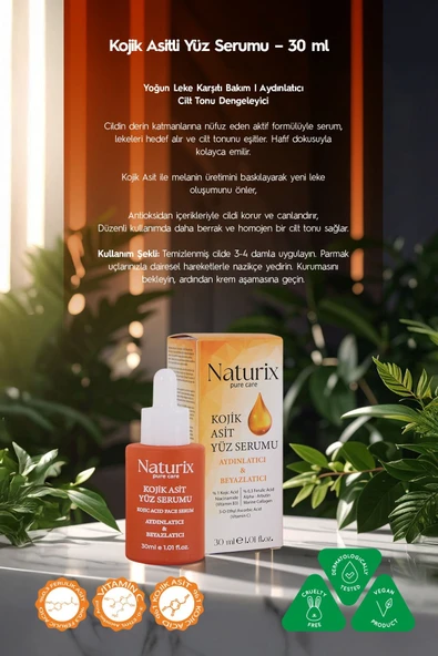 Kojik Asitli 3'lü Leke Karşıtı Cilt Bakım Seti | Sabun 100 gr + Serum 30ml + Krem 50 ml - 3