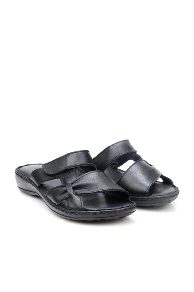 Papuçcity Ldr 03350 Kadın Ortopedik Kadın Deri Terlik - Resim 5