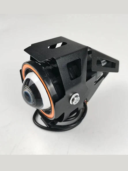 2 Adet Motosiklet Scooter Uyumlu Mercekli Led Sis Farı Projektör Led Lens 1 Çift - 3