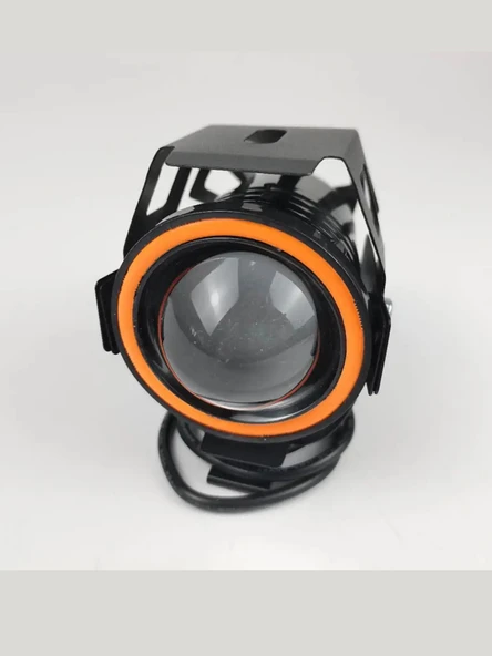 2 Adet Motosiklet Scooter Uyumlu Mercekli Led Sis Farı Projektör Led Lens 1 Çift - 2