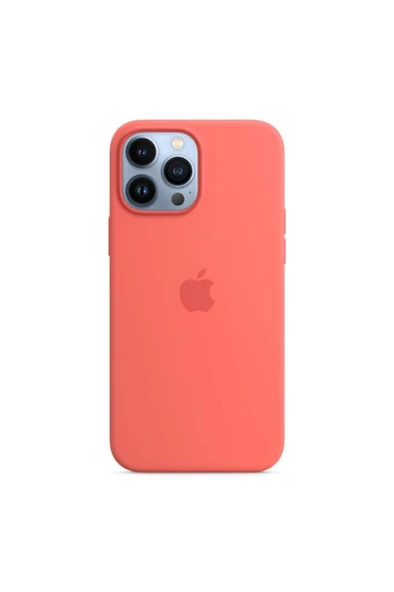 Apple MagSafe özellikli Silikon Kılıf (iPhone 13 Pro Max) - Pembe Pomelo Outlet - 4