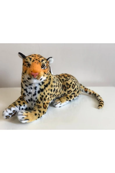 Sesli Kükreyen Leopar Peluş 40 Cm - 2