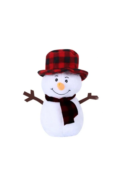 Unisex Beyaz Kardan Adam Peluş Oyuncak 25 cm