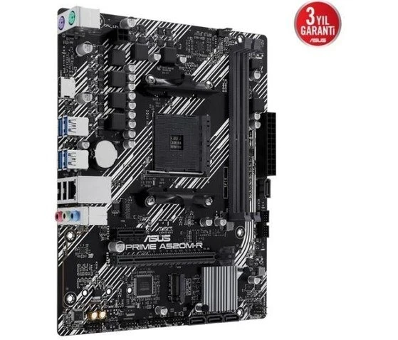 Asus Prıme A520M-R Amd A520 Am4 Ddr4 5100 HDMI M2 Usb3.2 Matx - Resim 2