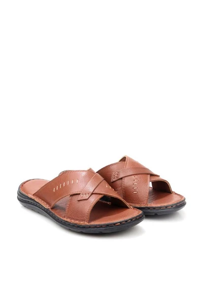 Pisagor PS-33520 Ortopedik Erkek Masaj Tabanlı Hakiki Deri Terlik - 2