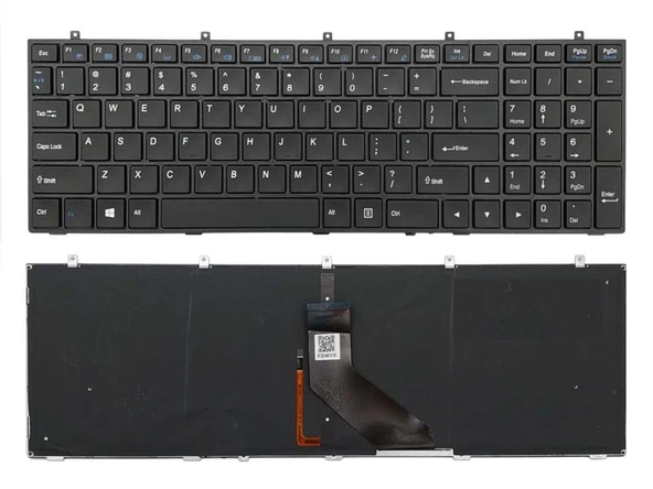 Gigabyte P55 P56 P56W Serisi Notebook Klavyesi (Siyah TR) ışıklı