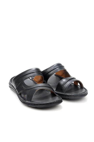 Pisagor PS-33540 Ortopedik Erkek Masaj Tabanlı Hakiki Deri Terlik - 2