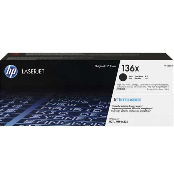 HP 136X W1360X Siyah Toner