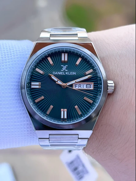 Daniel Klein Çelik Kordonlu Takvimli Kadran 3 Atm Suya Dayanıklı Erkek Kol Saati E.14060.5 - Resim 3