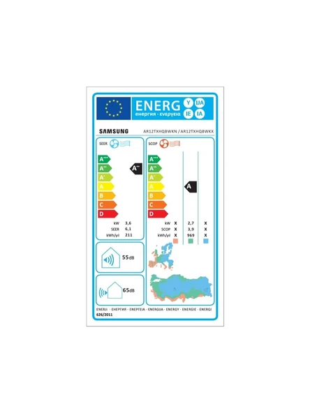Samsung AR35 White AR12TXHQBWK A++ 12000 BTU Inverter Duvar Tipi Klima - 5