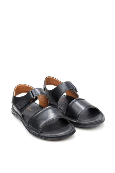 Pisagor PS-33550 Ortopedik Erkek Masaj Tabanlı Hakiki Deri Sandalet Terlik - 6