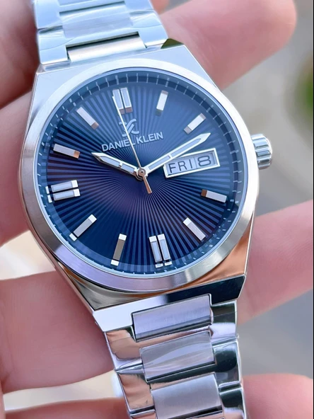 Daniel Klein Çelik Kordonlu Takvimli Kadran 3 Atm Suya Dayanıklı Erkek Kol Saati E.14060.2 - Resim 4