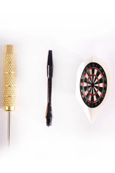 Delta 22 Gr. Dart Oku (3’lü Set) - Çelik Uç + Pirinç Gövde + Renkli Kanat - Dart Oku Seti - 3