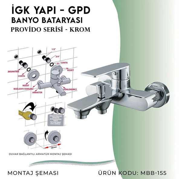 Gpd MBB155 Provido Banyo Bataryası - 3