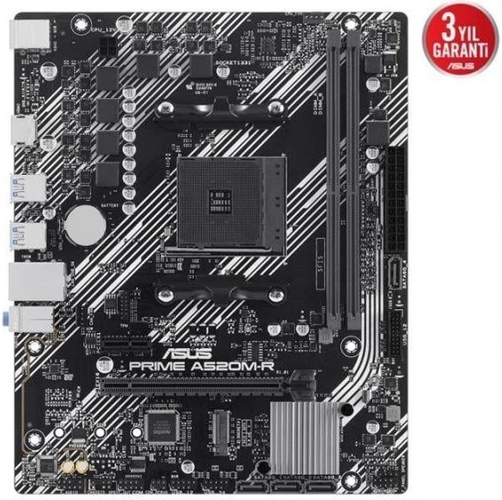 Asus Prıme A520M-R Amd A520 Am4 Ddr4 5100 HDMI M2 Usb3.2 Matx - 3