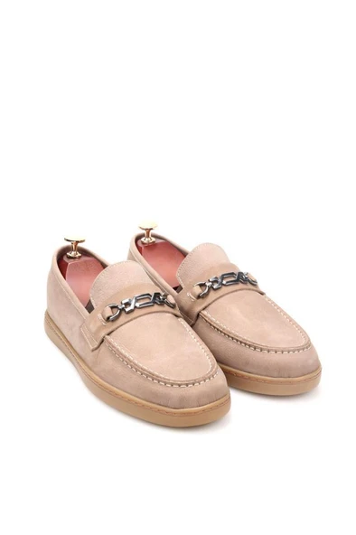 Pisagor Ps-33090 Erkek Hakiki Deri Bağcıksız Günlük Babet Ayakkabı - 2