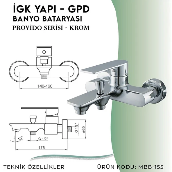 Gpd MBB155 Provido Banyo Bataryası - 2