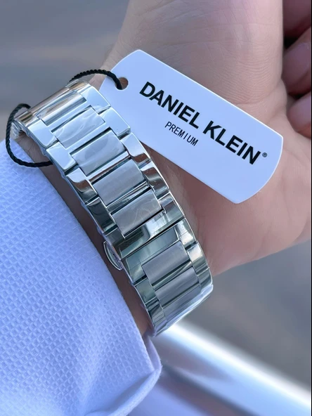 Daniel Klein Çelik Kordonlu Takvimli Kadran 3 Atm Suya Dayanıklı Erkek Kol Saati E.14060.1 - Resim 6