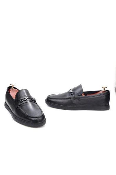 Pisagor Ps-33090 Erkek Hakiki Deri Bağcıksız Günlük Babet Ayakkabı - 9