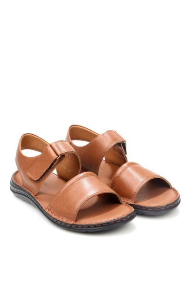 Pisagor PS-33550 Ortopedik Erkek Masaj Tabanlı Hakiki Deri Sandalet Terlik - 2