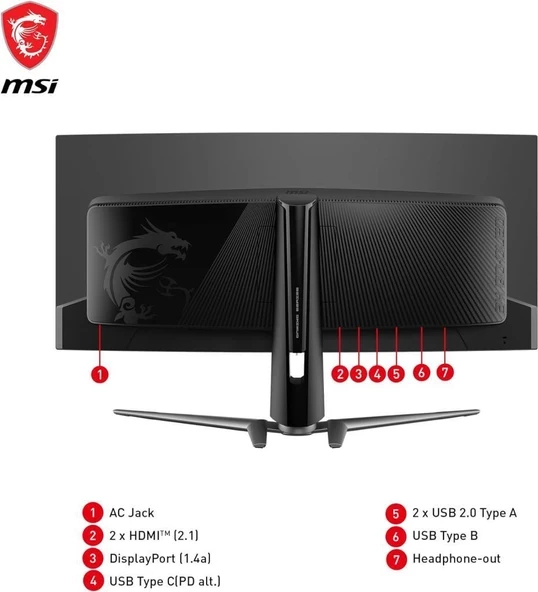 MSI MAG 341CQP QD-OLED 34" 0.03 ms WQHD Curved 175 Hz Oyuncu Monitörü - 3