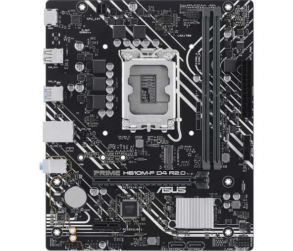 Asus PRIME H610M-F D4 R2.0 Intel H610 LGA1700 DDR4 3200 HDMI M2 USB3.2 mATX ASUS 5X PROTECTION III - 2