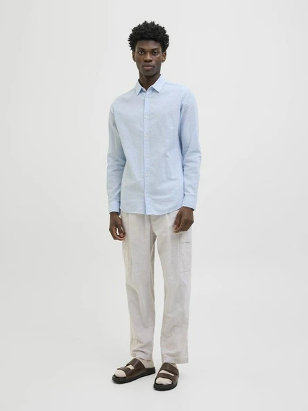 Jack Jones Breeze Keten Slım Fit Erkek Gömlek 12268964 - 4