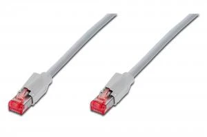 Digitus CAT 6A S-FTP/PIMF (Pairs In Metal Foil) Patch Kablosu, 1 metre, LSOH, AWG 27/7, gri renk DRAKA UC 900 SS FRNC, HIROSE TM21