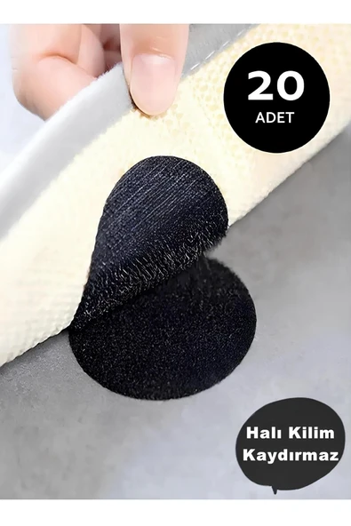 Halı Kilim Koltuk Örtüsü Sabitleyici Kaydırmaz Cırt Yıkanabilir Kendinden Yapışkanlı Ped 10 adet ürün görseli 1