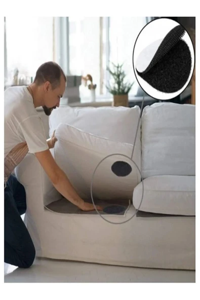 Halı Kilim Koltuk Örtüsü Sabitleyici Kaydırmaz Cırt Yıkanabilir Kendinden Yapışkanlı Ped 10 adet - Resim 6