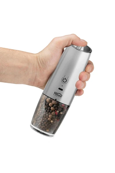 House Pratik HP72 Şarjlı Tuz ve Baharat Öğütücü İnox (TEŞHİR) - 2