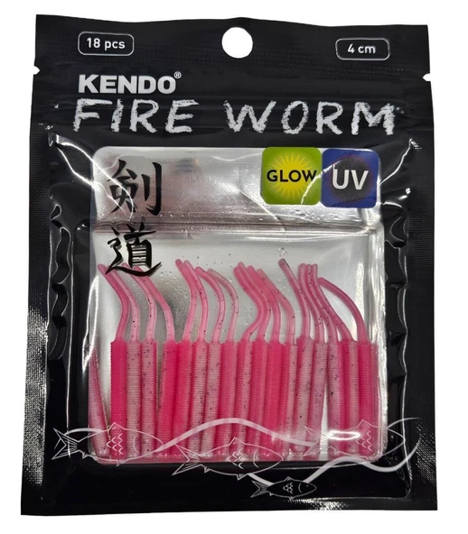 Kendo Fire Worm LRF Silikonu 5cm 18 Adet - 3