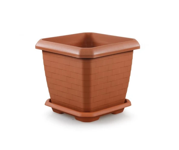 Omnipazar SO-HK03 Hisar Kare Tabaklı Saksı 25.5 litre No 3 - 4