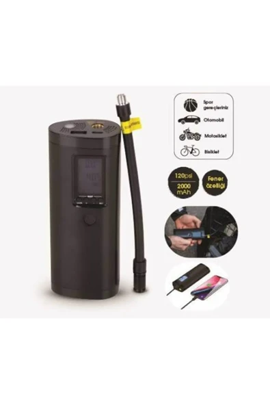 Motoware Taşınabilir Mini Kompresör Powerbank (TEŞHİR) - 4