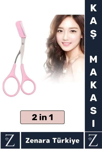 Premium Çok Fonksiyonlu Yüz Kaş Bakım Makası Taraklı Kaş Kesme Düzeltme Şekillendirme Makası 2 in 1