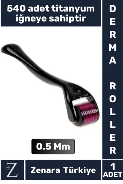 Premium 0.5 Mm 540 Titanyum İğneli Cilt Yenileyici Pürüzsüz Cilt Bakım Güzellik Aleti Derma Roller