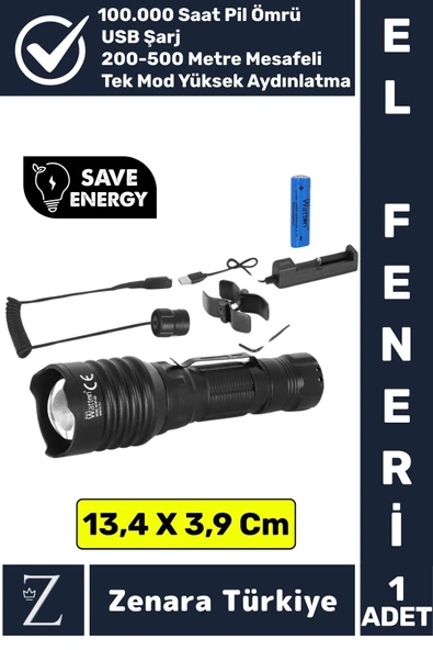 Profesyonel Kamp Avcı Güvenlik Okul Deprem Balıkçı Tek Mod Güçlü Aydınlatma Mini