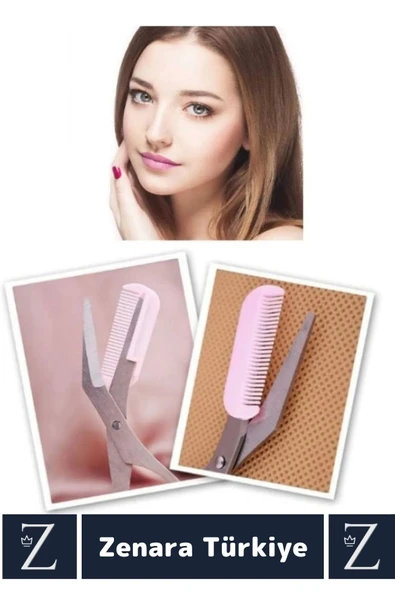 Premium Çok Fonksiyonlu Yüz Kaş Bakım Makası Taraklı Kaş Kesme Düzeltme Şekillendirme Makası 2 in 1 - 2