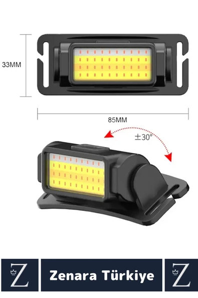 Premium Kamp Avcı Balıkçı Deprem 100- 150 Metre 50 Ledli 5 Mod Aydınlatmalı Şarjlı KAFA LAMBASI - 4