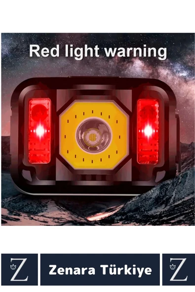 Premium Kamp Avcı Balıkçı Deprem 50-150 Metre Mesafeli Sinyal LED Şarjlı Powerled KAFA LAMBASI - 3